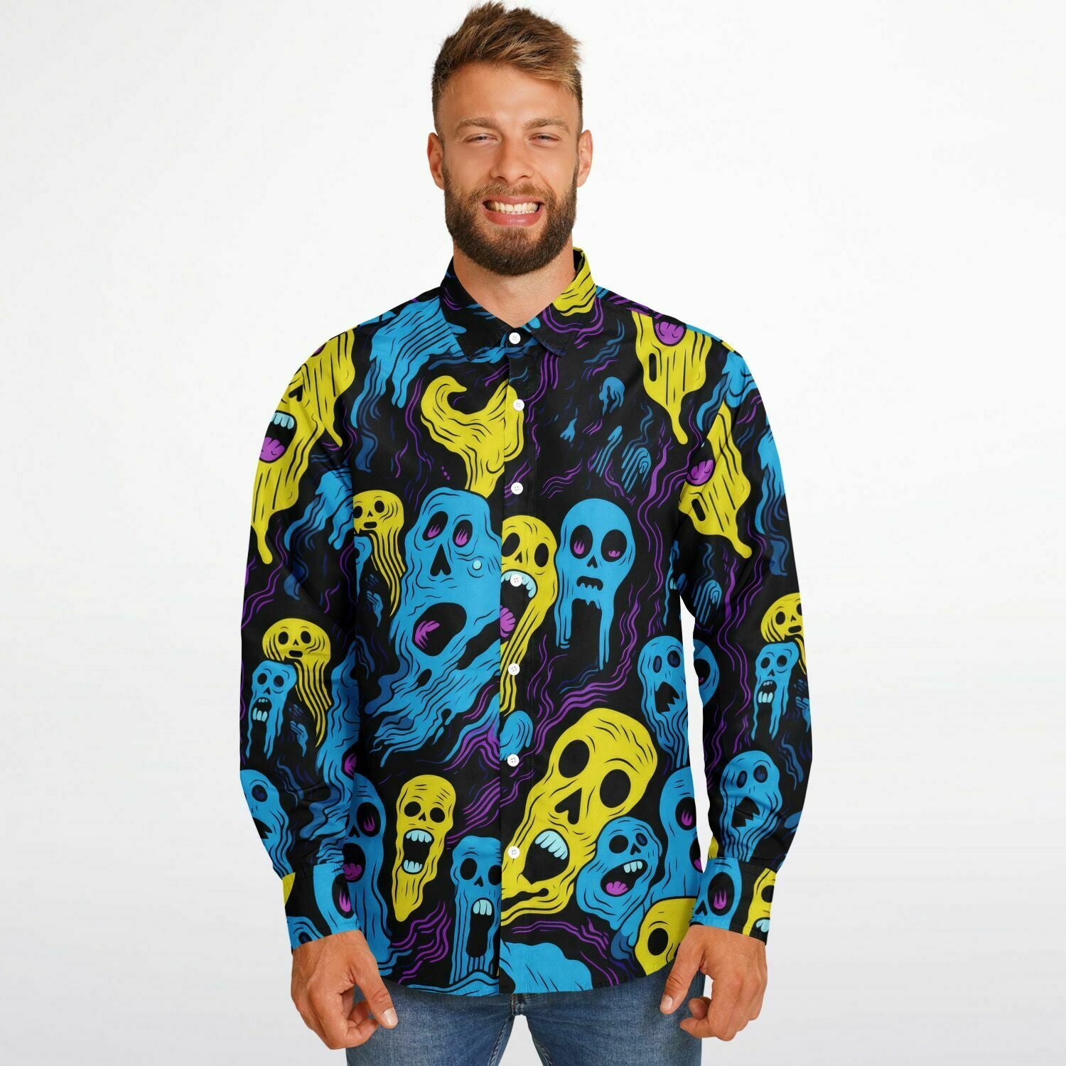 chemise homme fashion fantome fluo