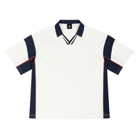 Polo Boxy Colorblock Rouge et Marine — Streetwear Belge