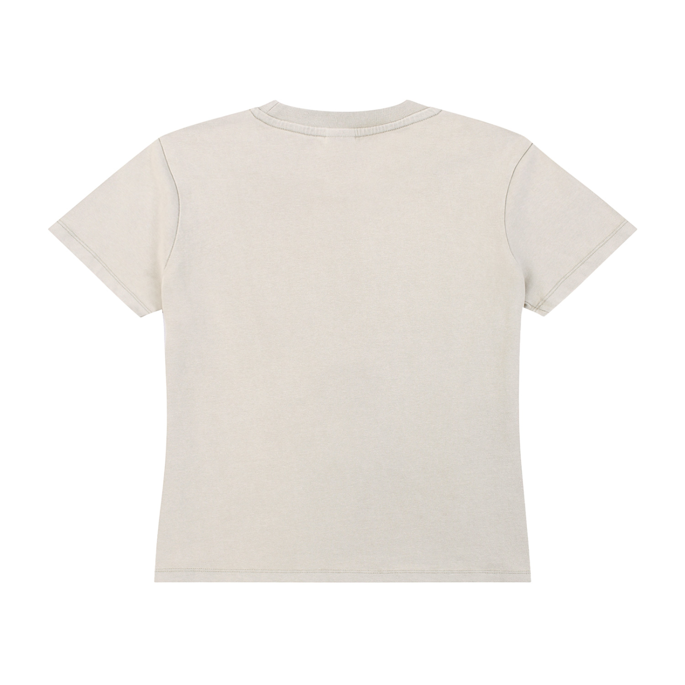 Packshot dos du t-shirt délavé original abricot clair