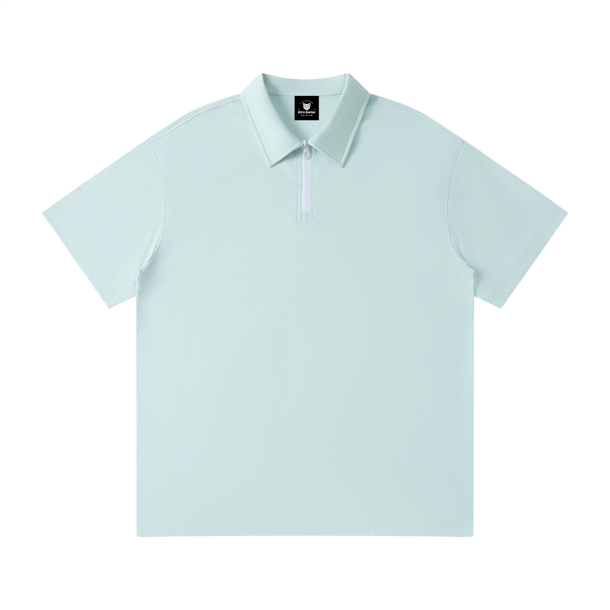 Polo Quart-Zip Noir Original — Streetwear Belge