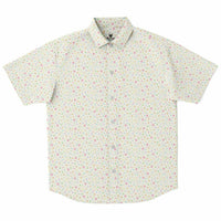 Chemise homme manches courtes à fleurs