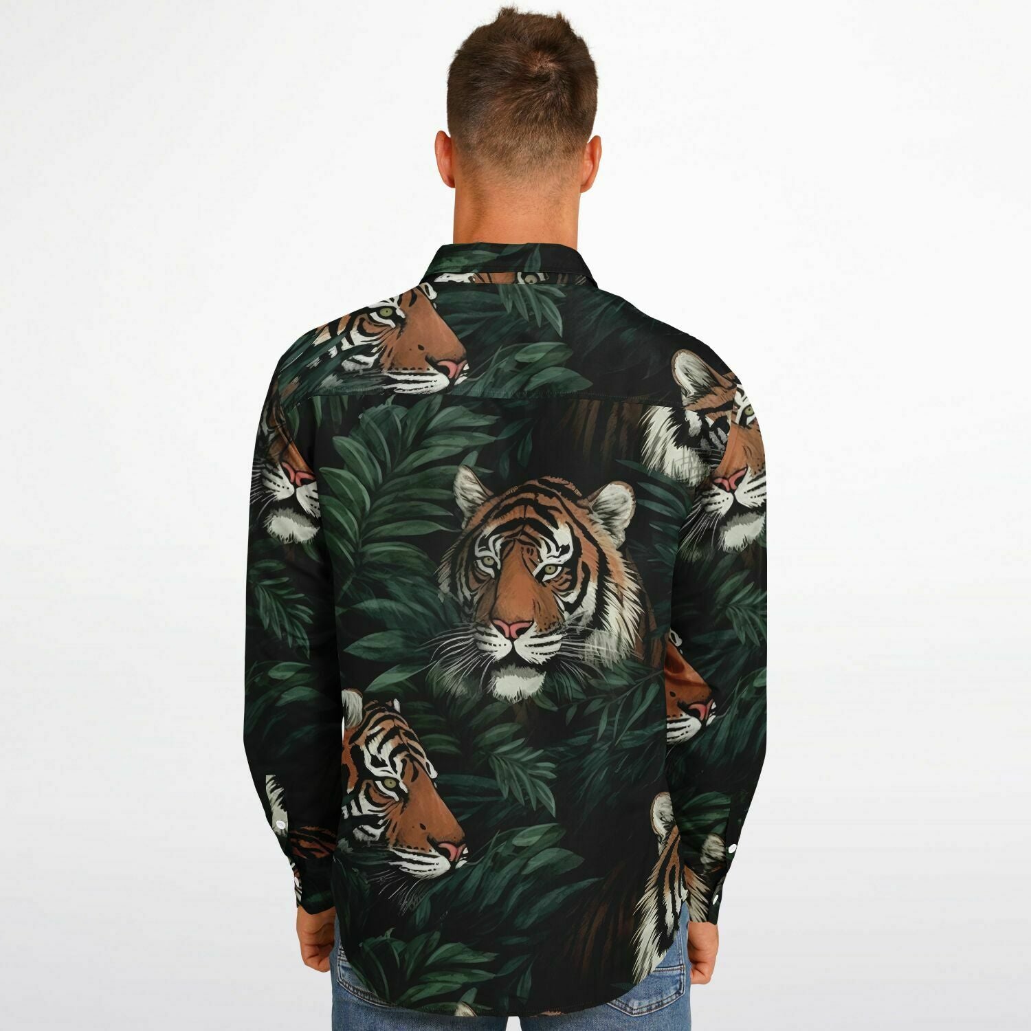 chemise homme style safari tigre