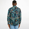 CHEMISE HOMME originale style floral bleue - MANCHES LONGUES