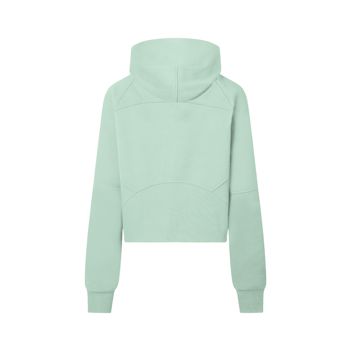 Dos du sweat demi-zip à capuche enfant fille menthe