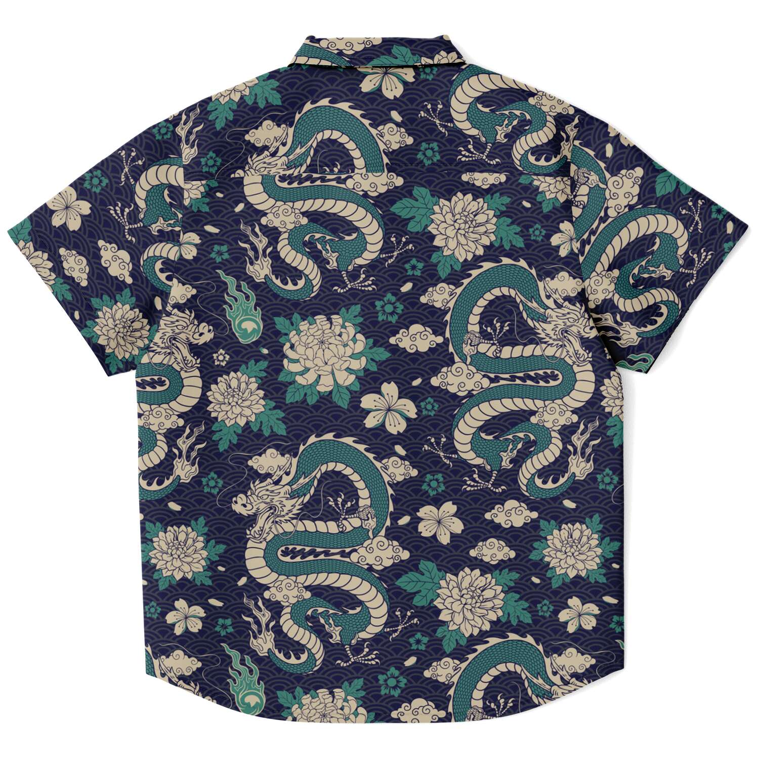 chemise manches courtes dragon japonais