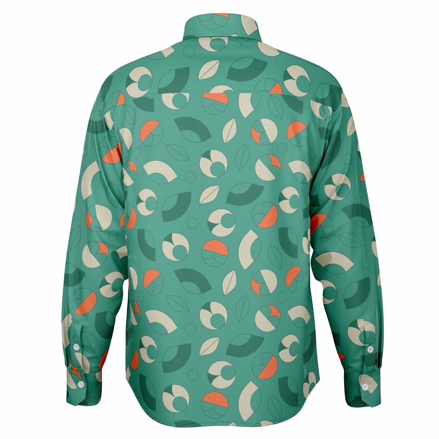 chemise homme motifs géométriques en vert