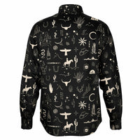 Chemise Homme originale noire style cow-boy  - Manches Longues
