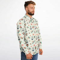 chemise marine à fleurs pour homme