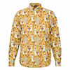 chemise à manches longues jaune pour homme