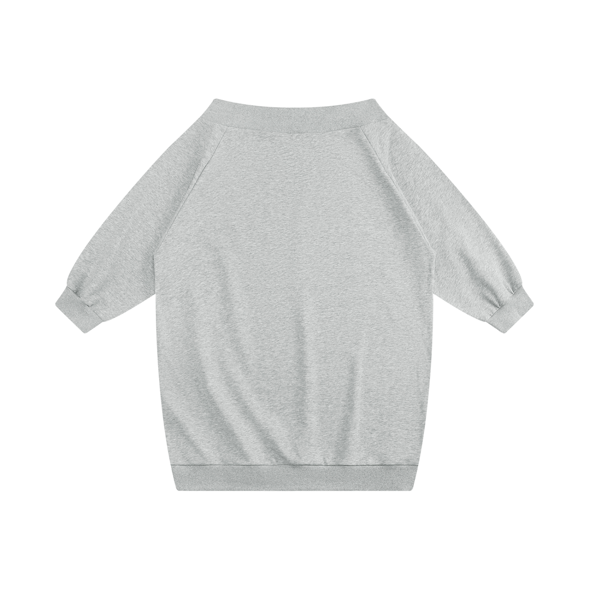 Dos de la robe sweat épaules dénudées femme gris chiné