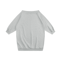 Dos de la robe sweat épaules dénudées femme gris chiné
