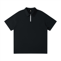 Polo Quart-Zip Noir Original — Streetwear Belge