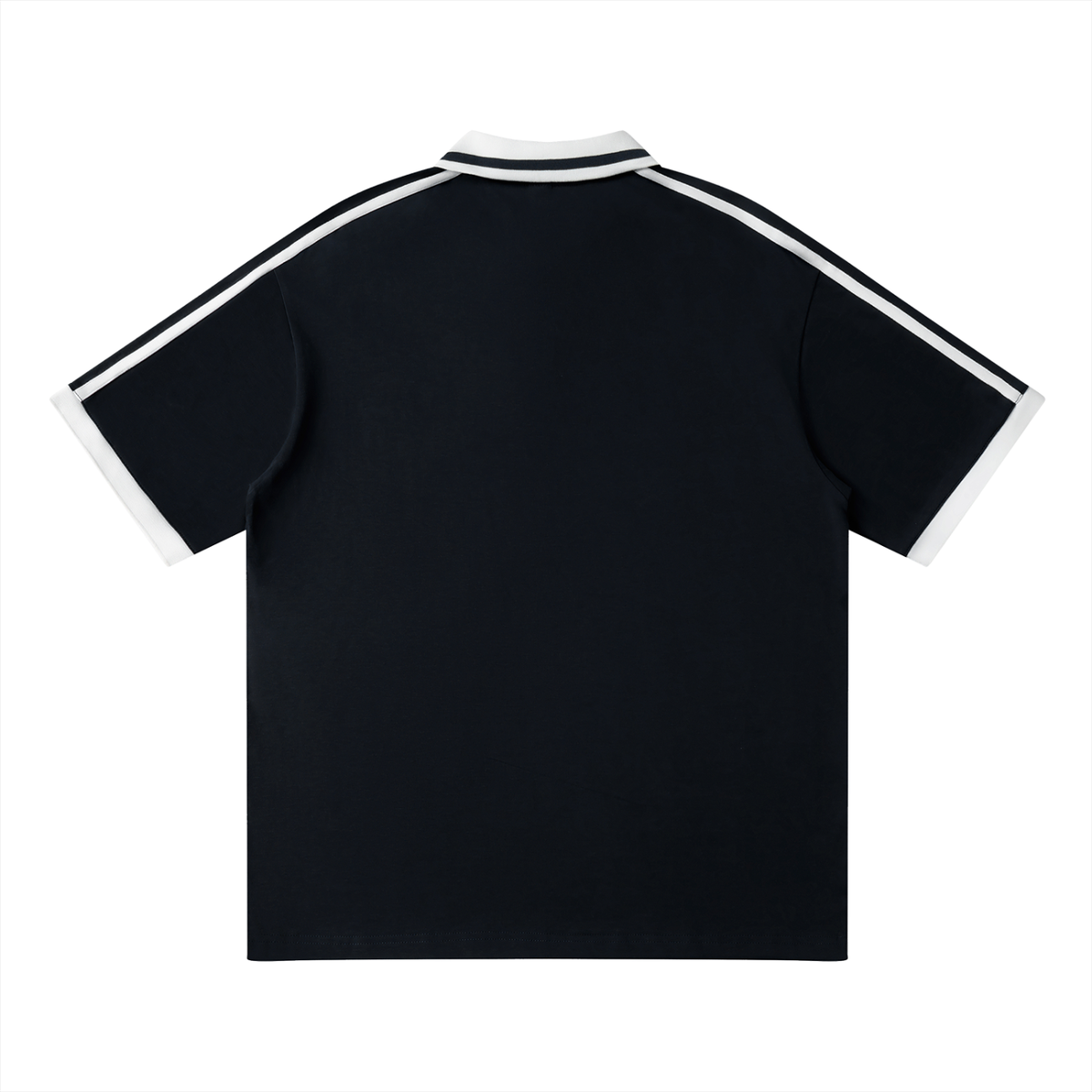 Polo Contrast Piping Noir Original — Streetwear Belge