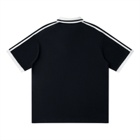 Polo Contrast Piping Noir Original — Streetwear Belge