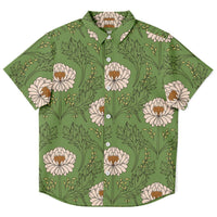 chemise manches courtes garçon fleurs