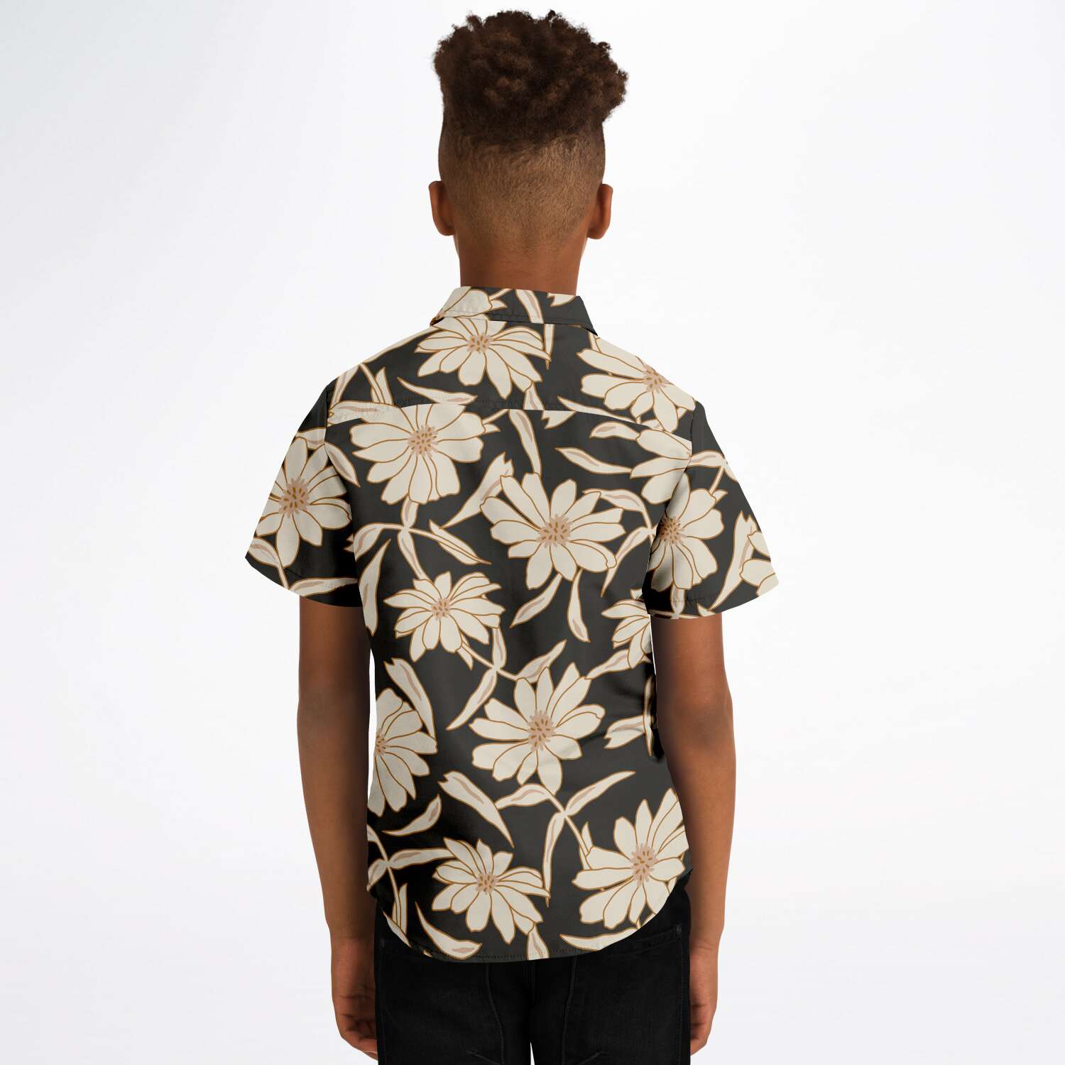 Chemise garçon originale floral manches courtes