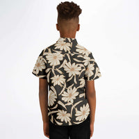 Chemise garçon originale floral manches courtes