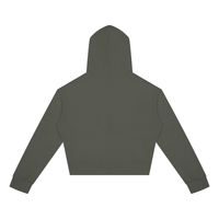 Dos du sweat zippé crop top femme gris foncé