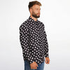 chemise noire aux motifs floraux pour homme