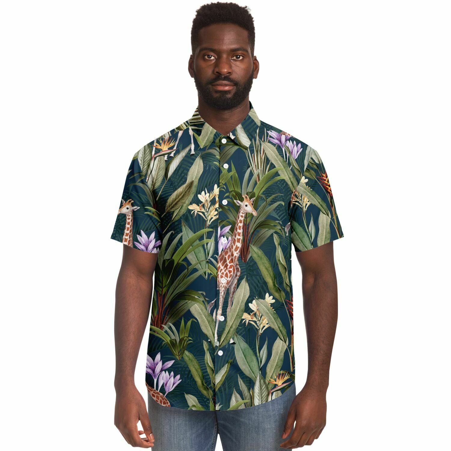 chemise florale homme manches courtes