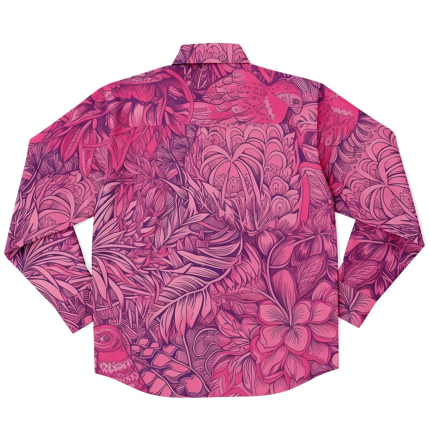 vêtement homme chemise longue à fleurs rose
