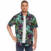 CHEMISE HOMME original floral mauve MANCHES COURTES