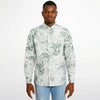 CHEMISE HOMME originale blanche  à fleurs - MANCHES LONGUES