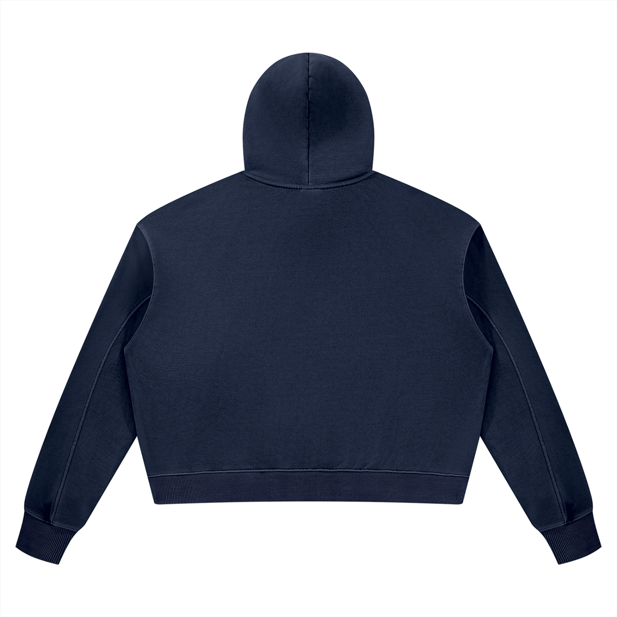 Dos du hoodie femme délavé vintage bleu marine