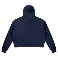 Dos du hoodie femme délavé vintage bleu marine