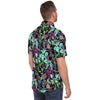 CHEMISE HOMME original floral mauve MANCHES COURTES