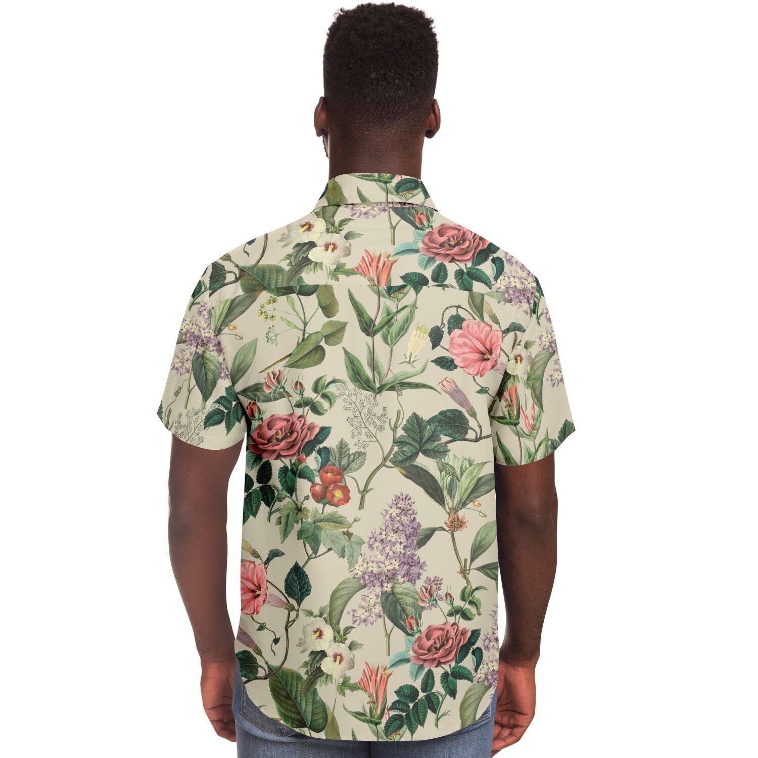 chemise homme estivale à motifs floraux