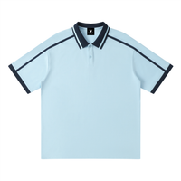 Polo Contrast Piping Noir Original — Streetwear Belge