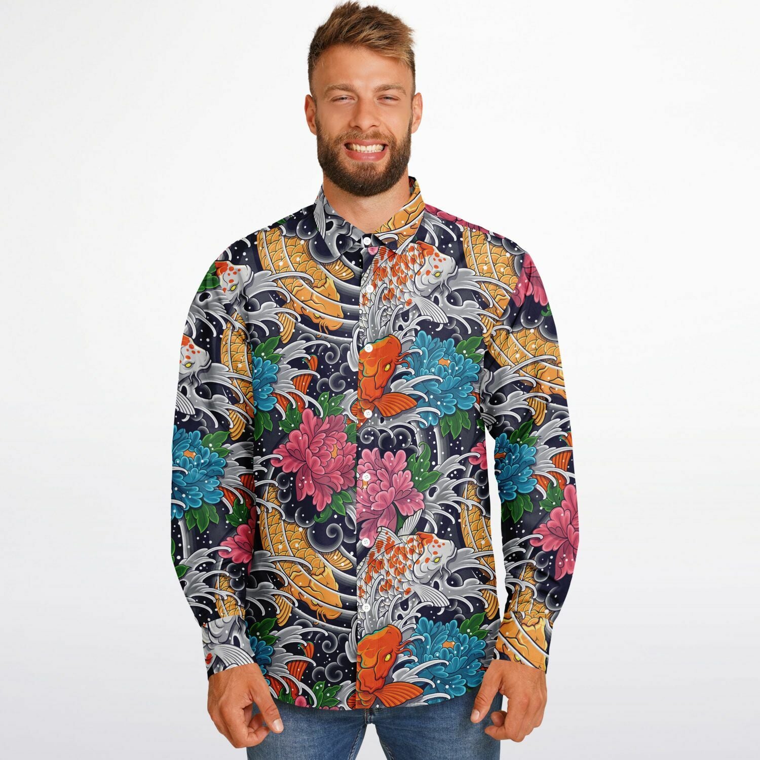 chemise homme motifs traditionnels japonais