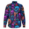 Chemise homme manches longues - Têtes de morts fluo
