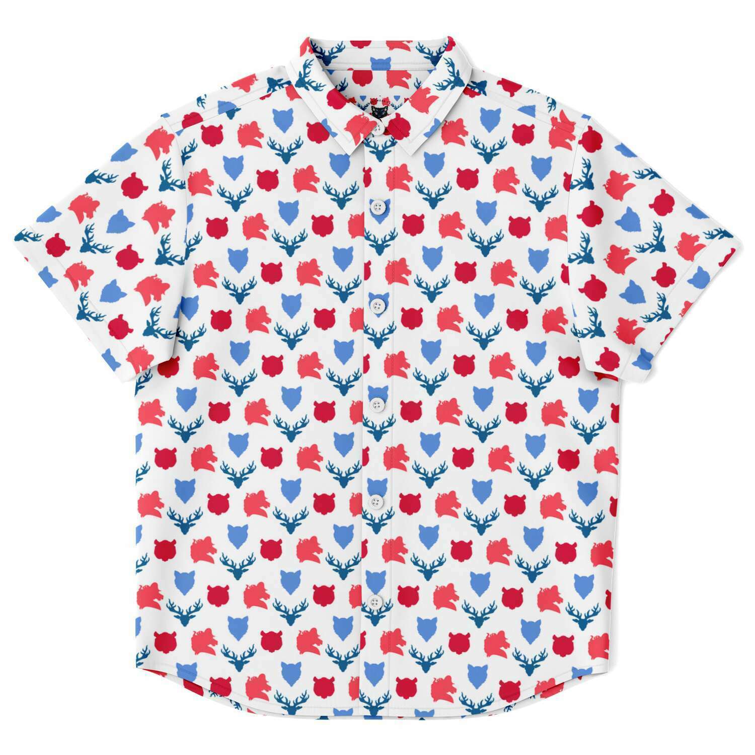 chemise estivale garçon blanche et rouge