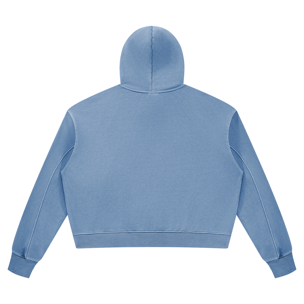 Dos du hoodie femme délavé vintage bleu clair