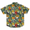Chemise homme manches courtes - Têtes de morts - Fleurs