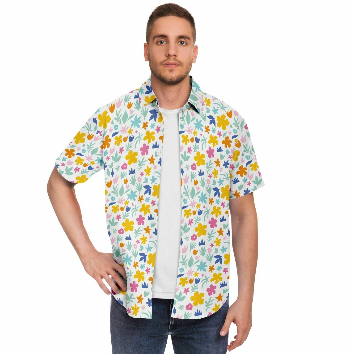 chemise élégante homme à motifs floraux