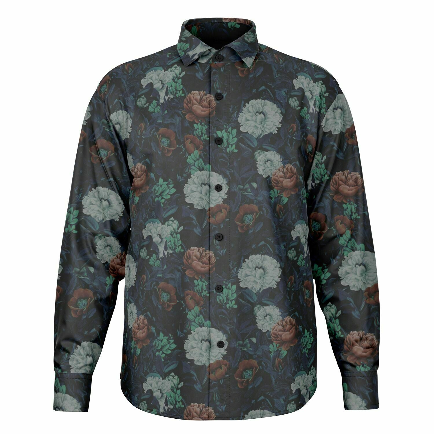 Chemise homme manches longues - Fleurs Vintage