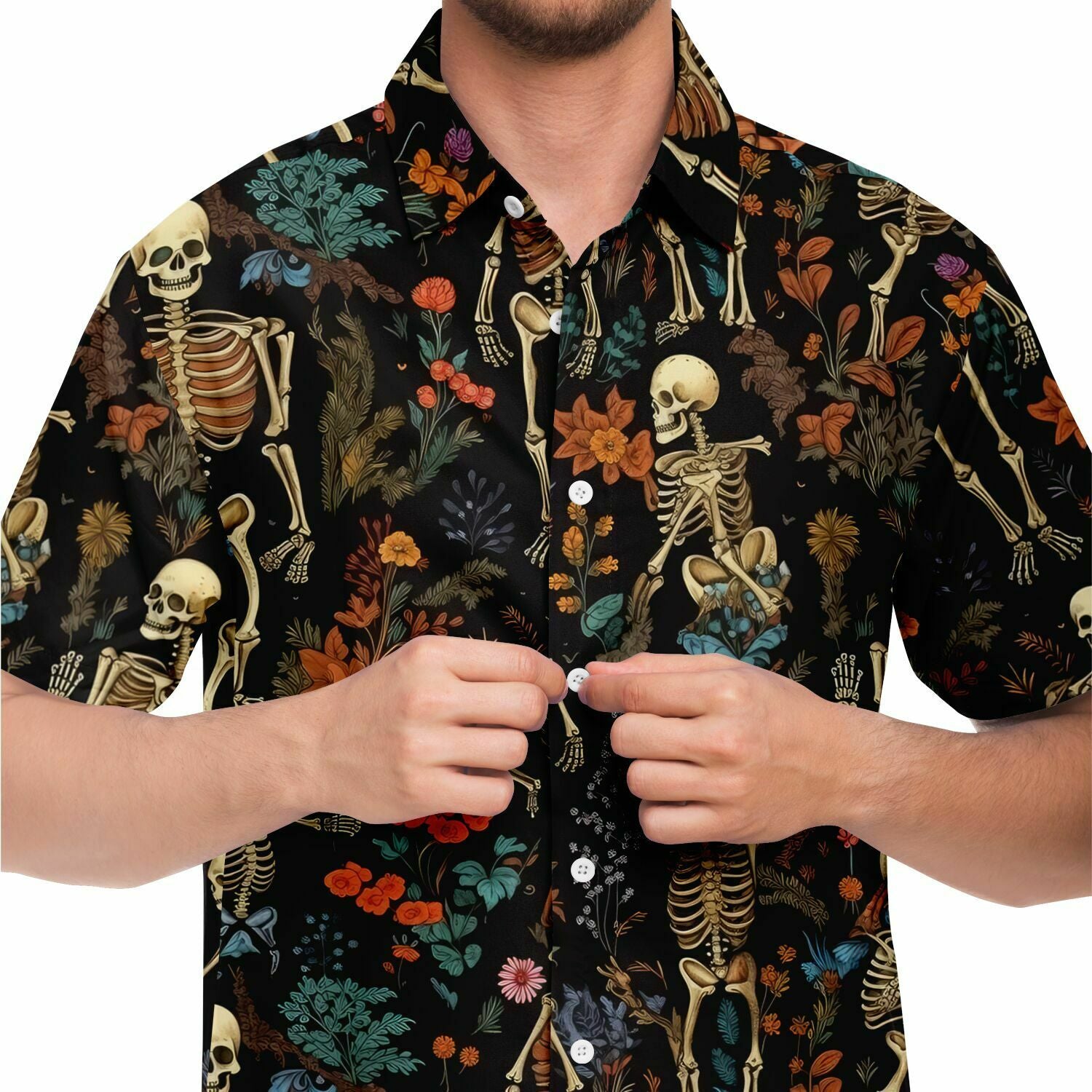 chemise halloween homme manches courtes