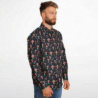 Chemise homme manches longues - Champignons