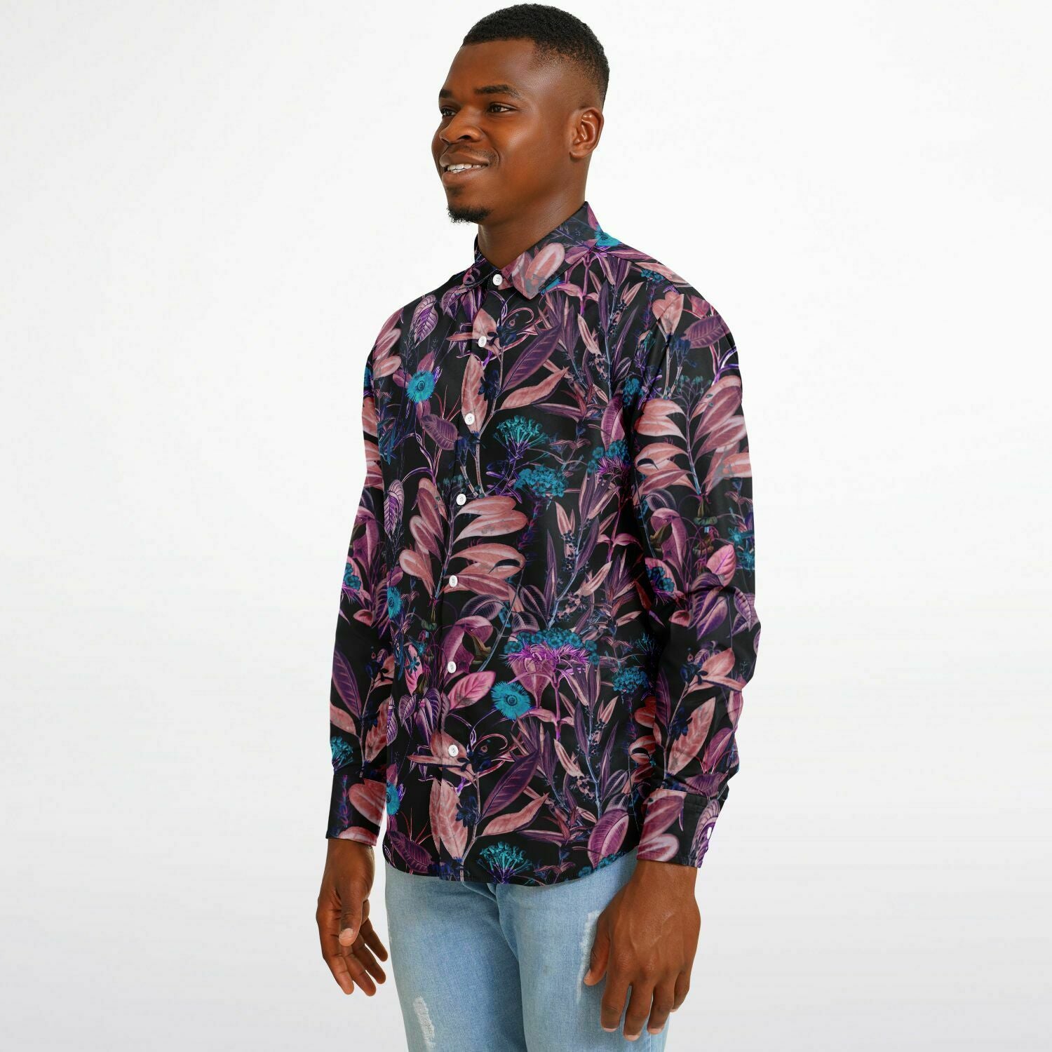 chemise homme originale noir et bleu