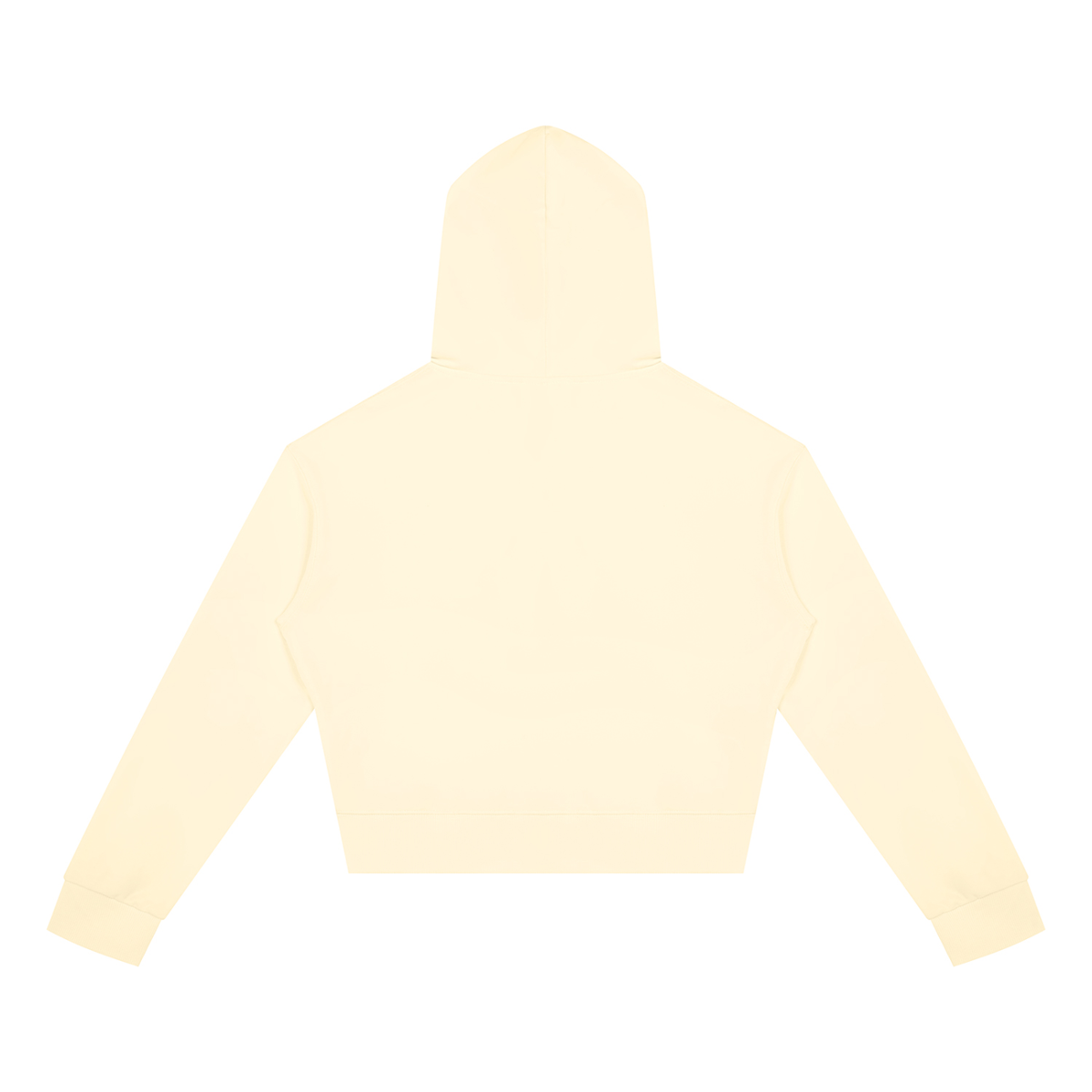 Dos du sweat zippé crop top femme crème