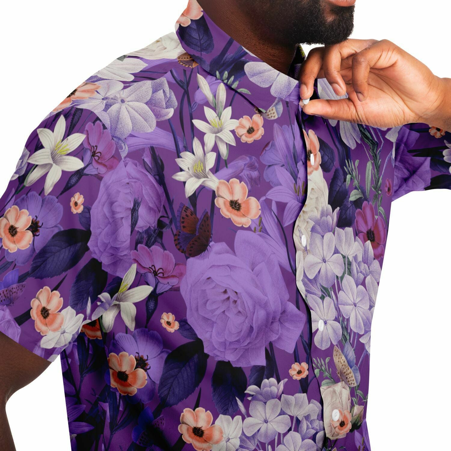 chemise à motifs fleurs pour homme