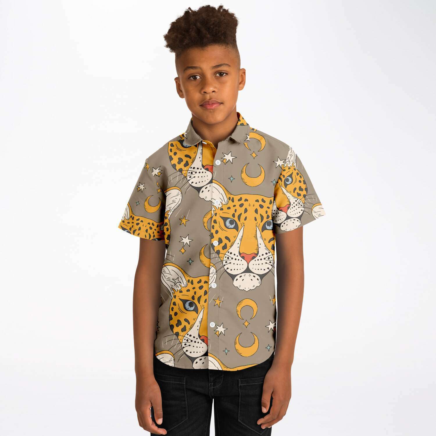 chemise à motifs panthère pour garçon