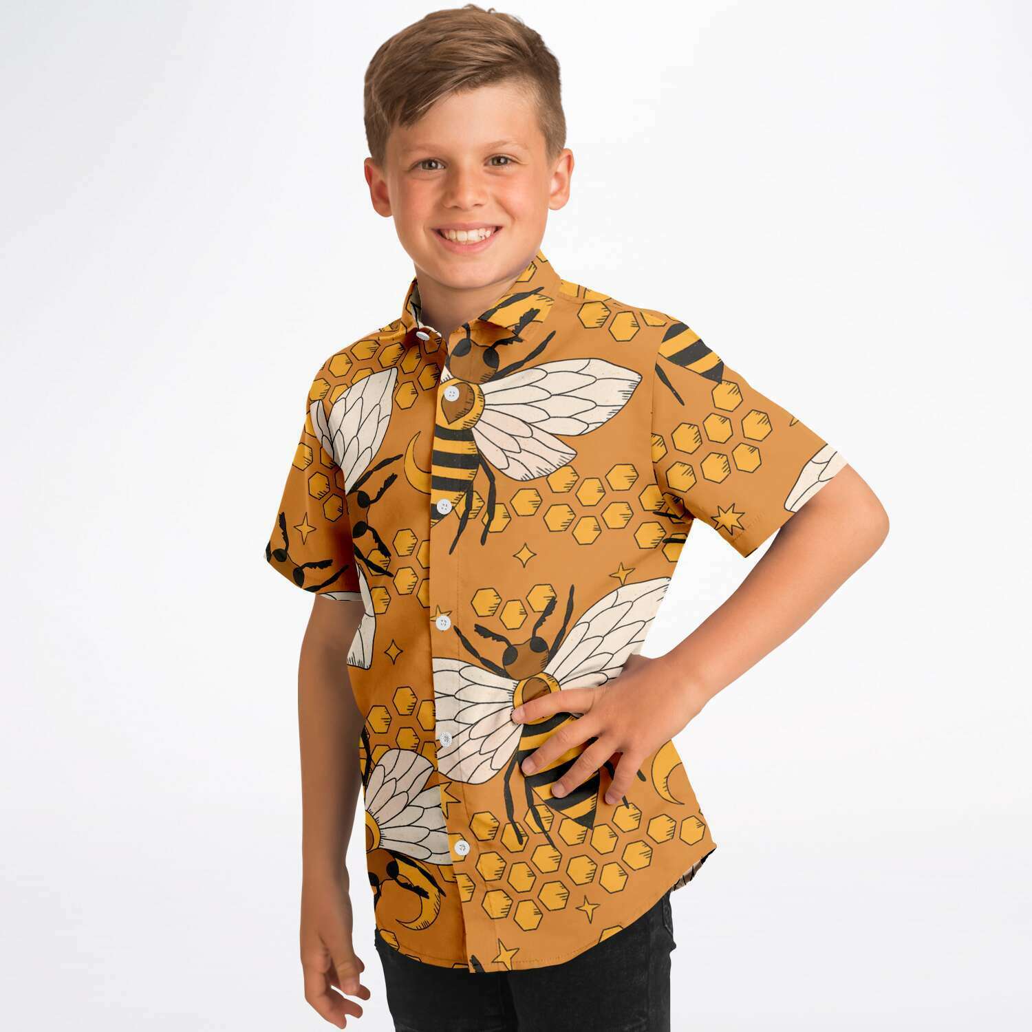 chemise à manches courtes garçon abeilles