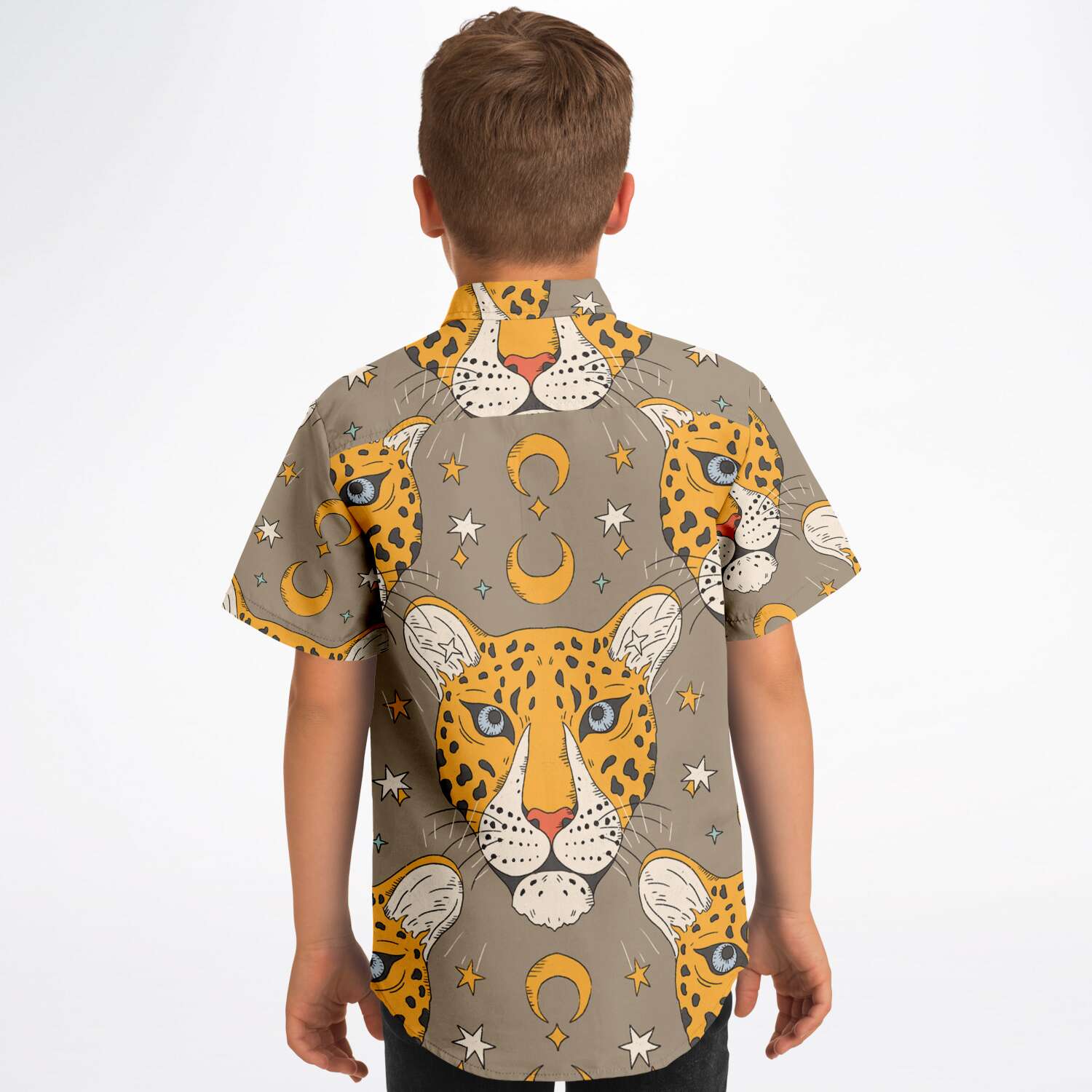 chemise courte garçon panthère