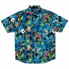 CHEMISE HOMME MANCHES COURTES à fleurs bleues