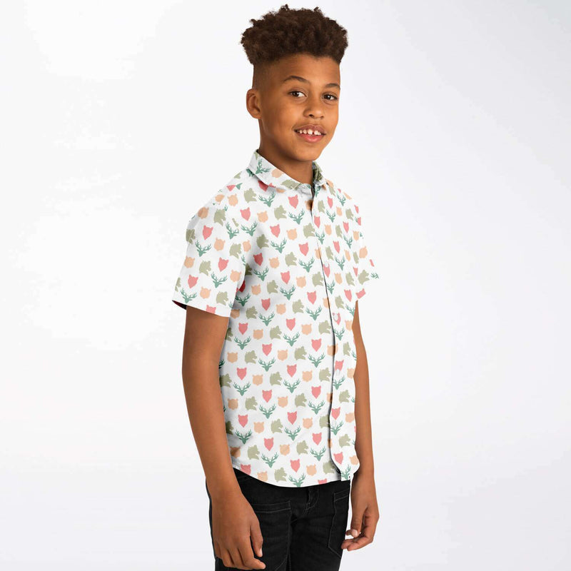 chemise courte pour garçon amateur de chasse