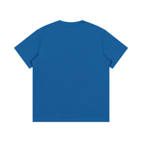 T-shirt en bleu vif vu de dos - dos uni sans imprimé, col rond et coupe droite